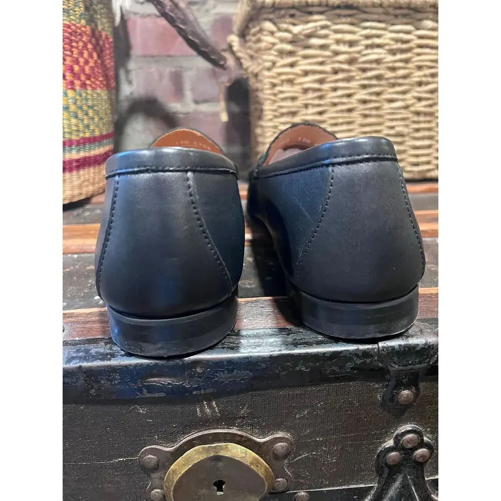Jay Butler Millbank Bit Loafer - Black Full Grain Leather with Gold Bit 11.5